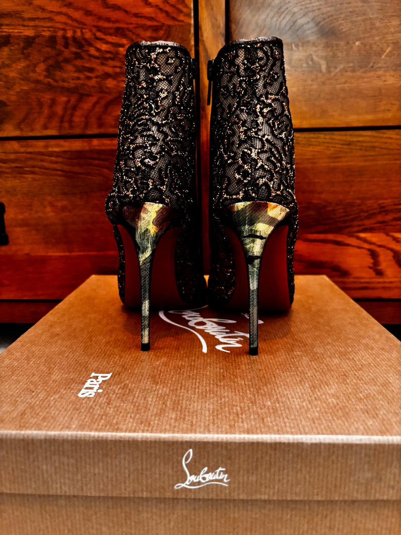 Christian Louboutin Nancy Glitter Booties