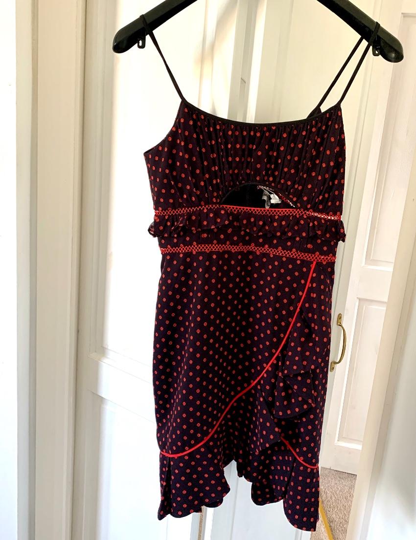 Self Portrait Cut-out frilled mini dress