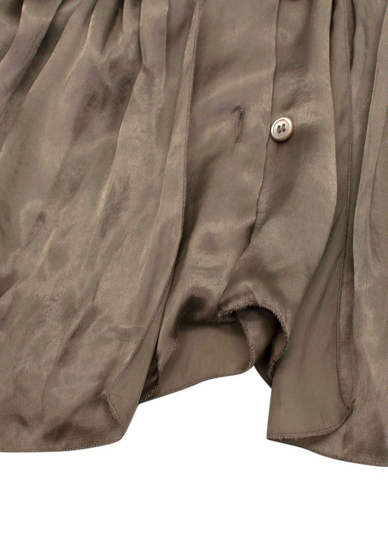 Pleated Silk Sleeveless Top
