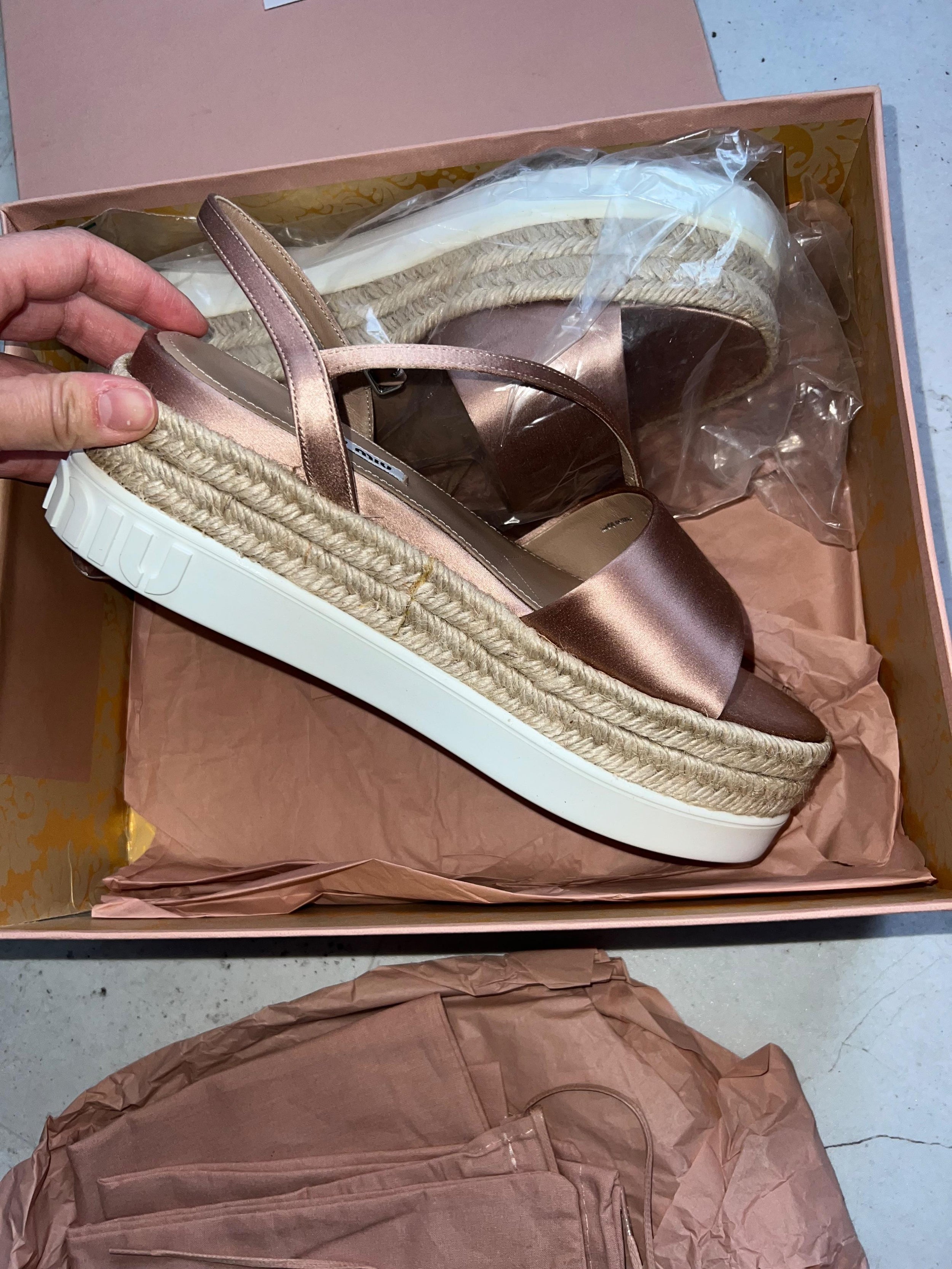 Miu Miu Platform Espadrille Sandals