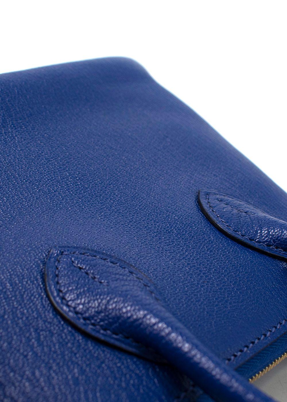 Hermès Bleu Electrique Chèvre Mini Bolide Bag GHW