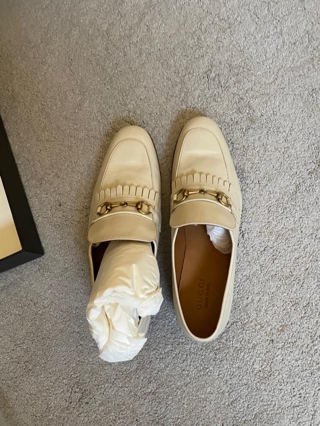 Gucci Ivory Fringed Mens Quentin Loafers