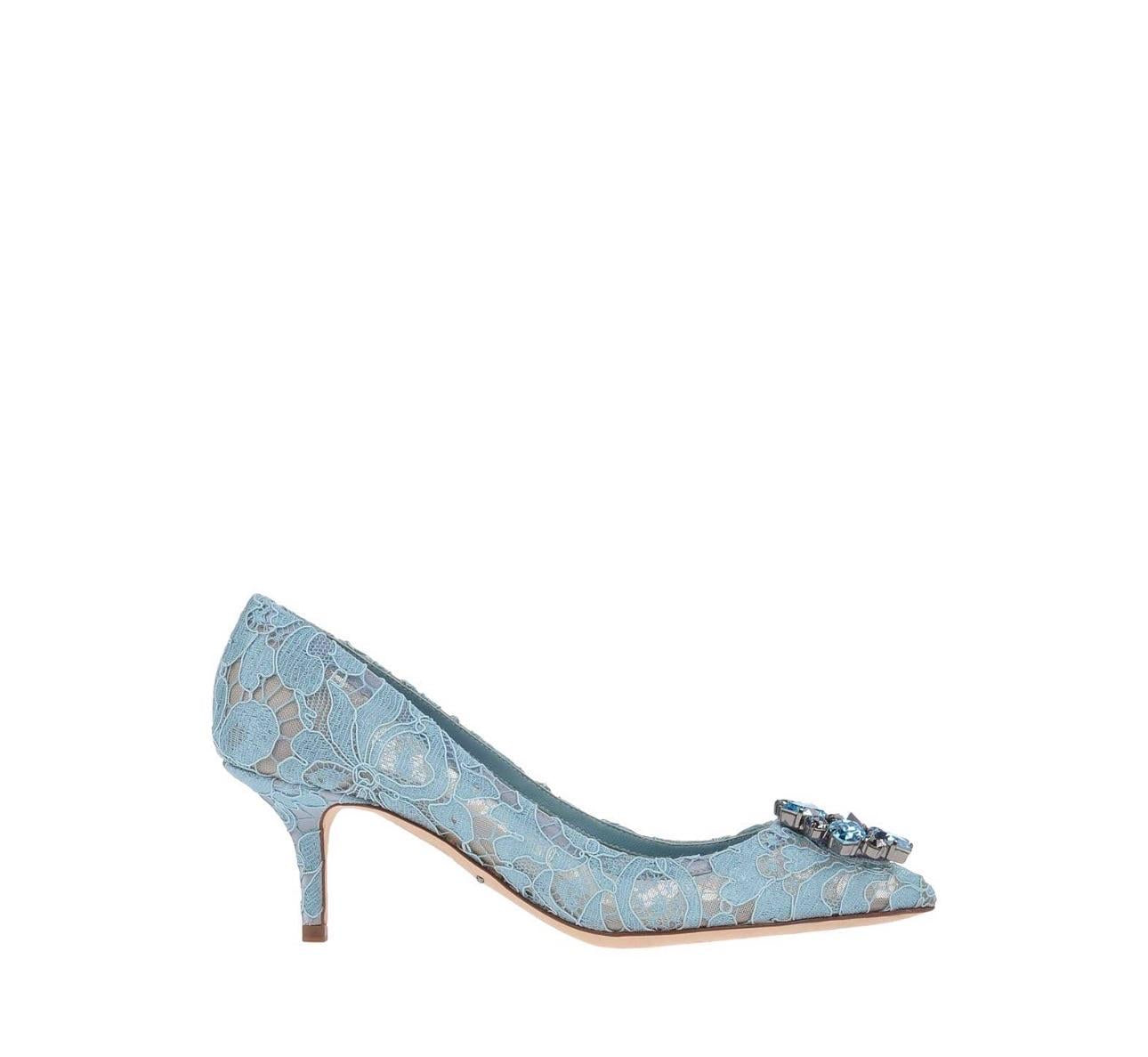 Dolce & Gabbana TBlue aprmina Lace crystals shoes