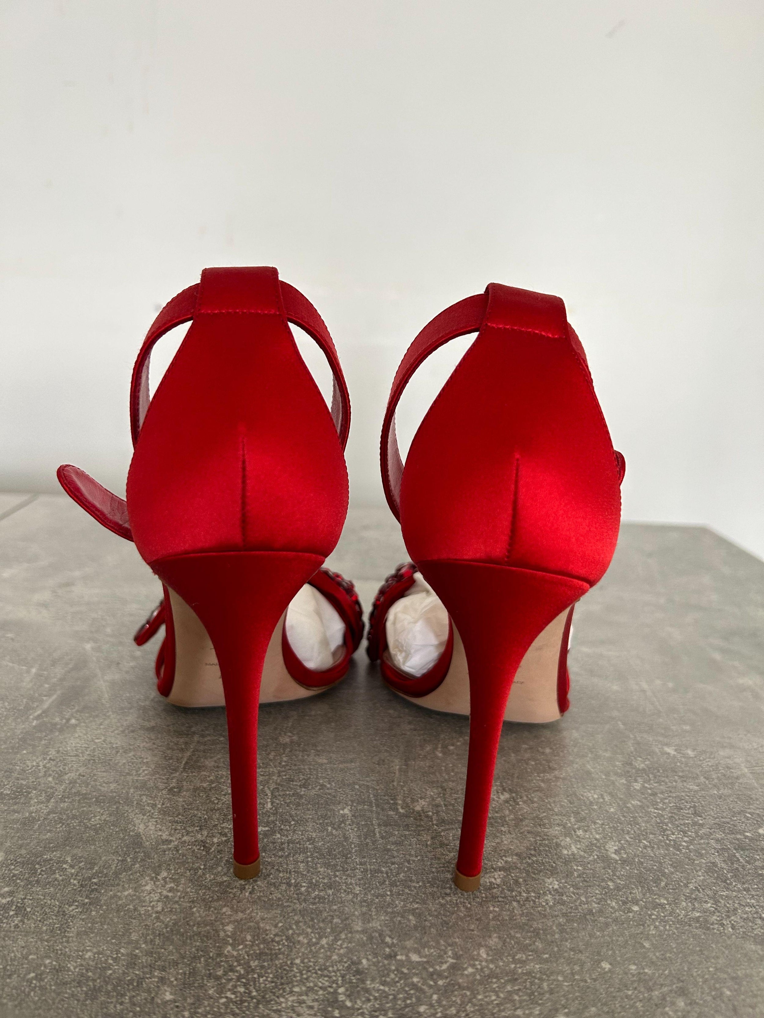Crystal Bow Embellished Sandals