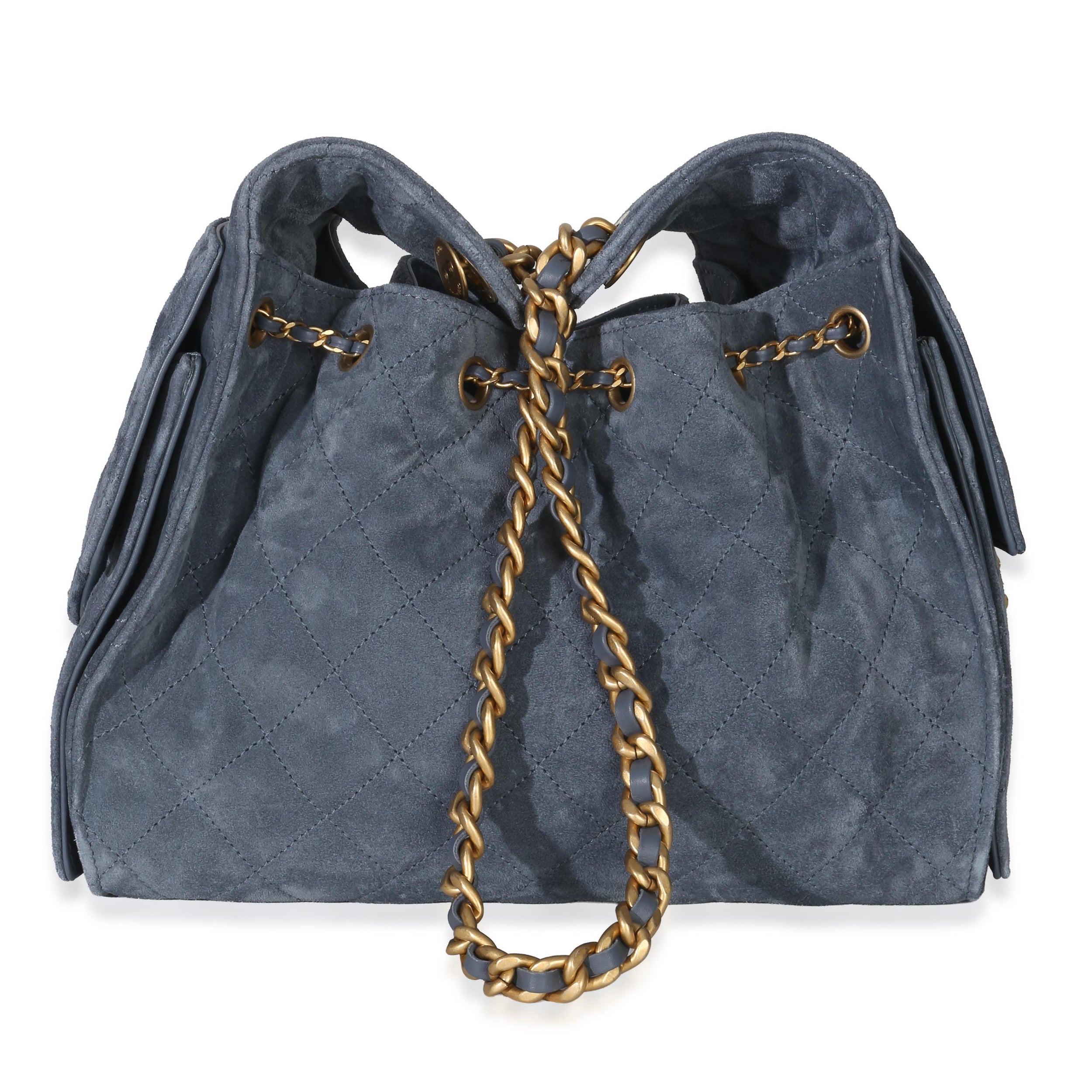 Chanel Quilted Suede Small Chanel 25 Hobo