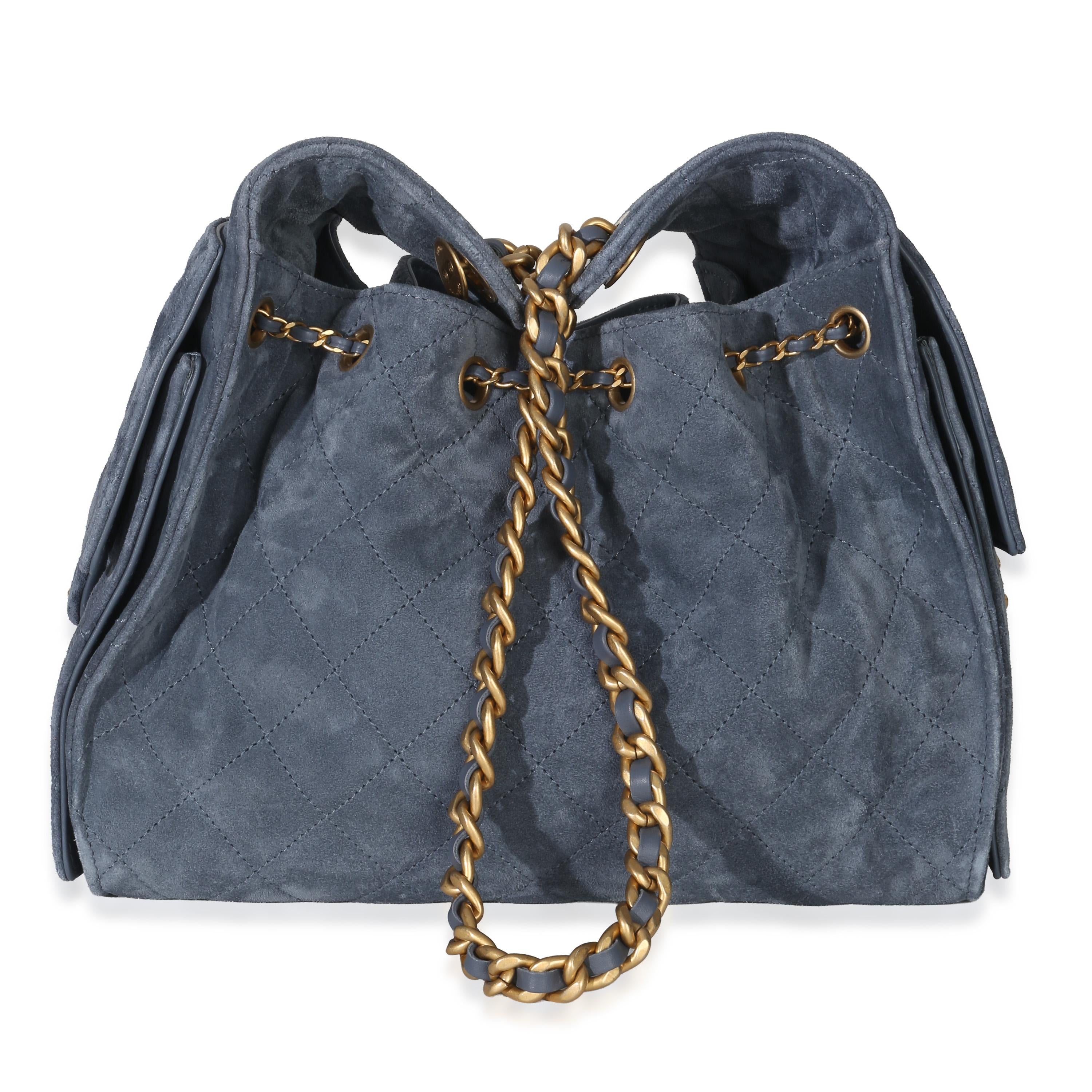 Chanel Quilted Suede Small Chanel 25 Hobo