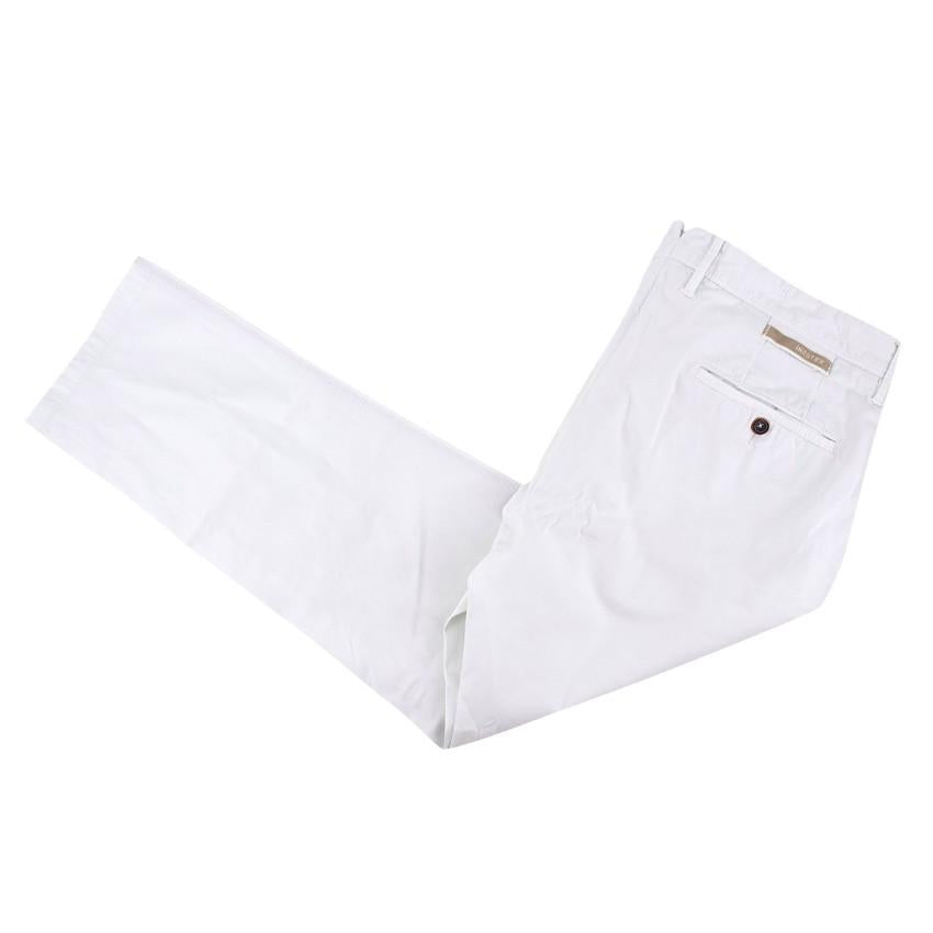Incotex White Straight-leg Chino Trousers