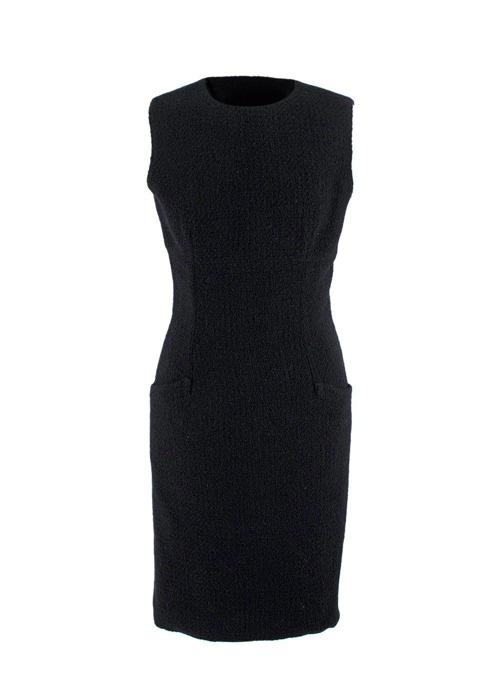 Valentino Black Boucle Midi Dress