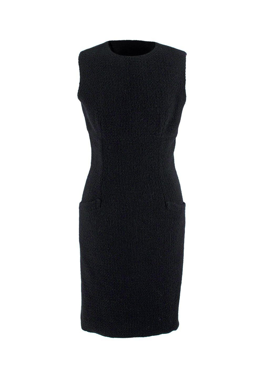 Valentino Black Boucle Midi Dress