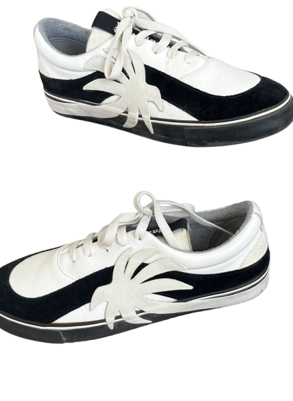 Palm Angels Men's Black And White Sneakers