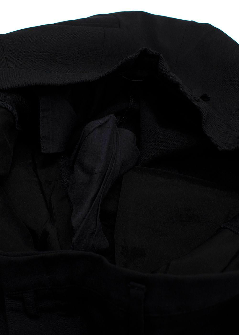 Jil Sander Black Single Breasted Wool Blend Suit