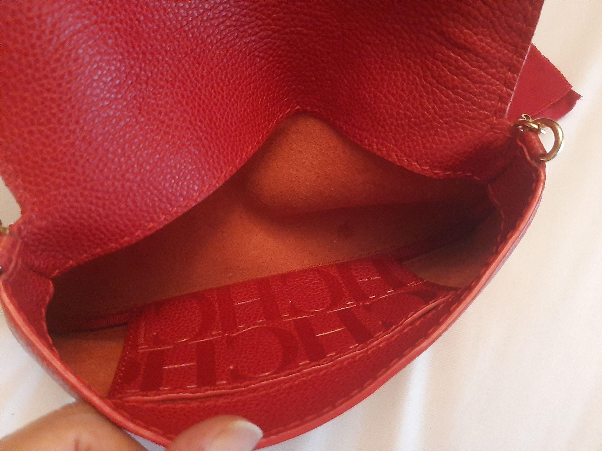 Red leather bag