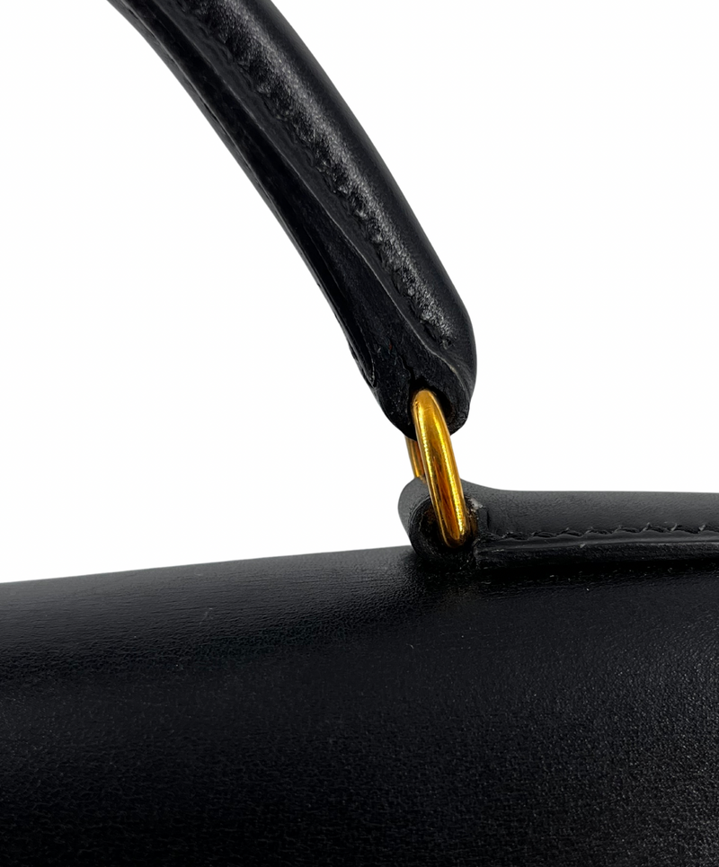 Hermès  Black Calf Leather Kelly 32cms