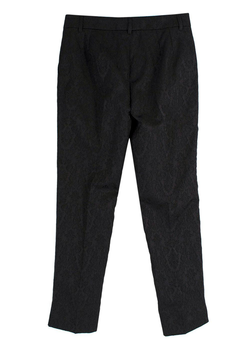 Black Jacquard Trousers