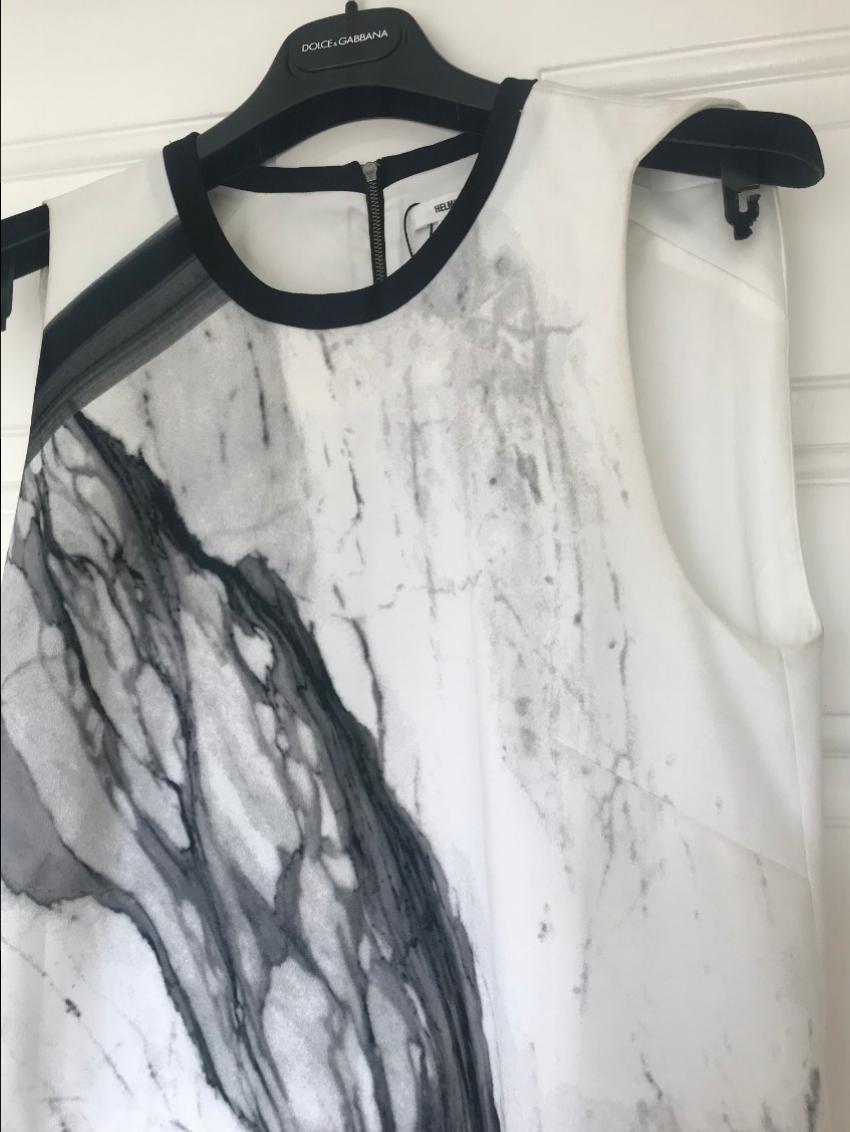 Helmut Lang Marble Print Dress
