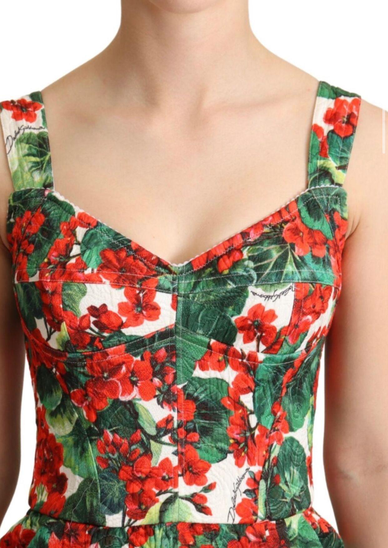 Red Geranium Printed Cotton Blend Playsuit