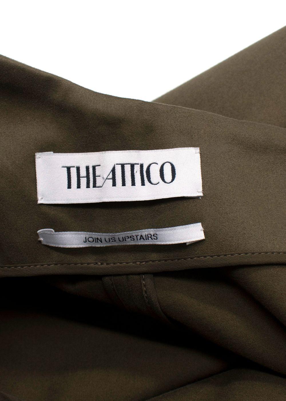 The Attico Khaki Asymmetric Mini Skirt
