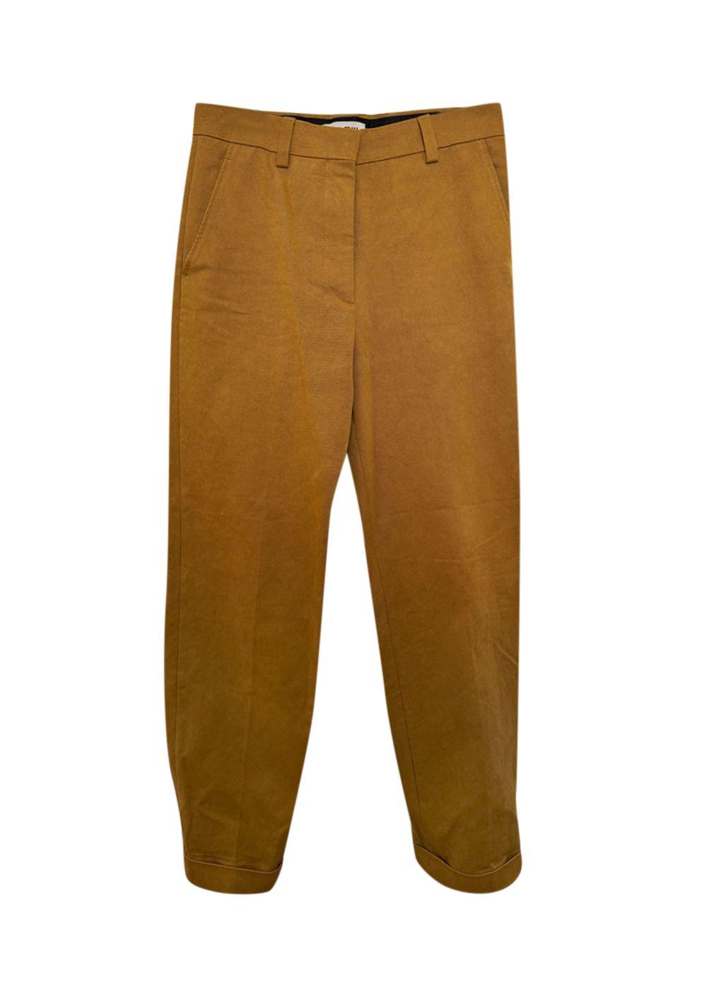 MiuMiu Mustard Cotton Chinos