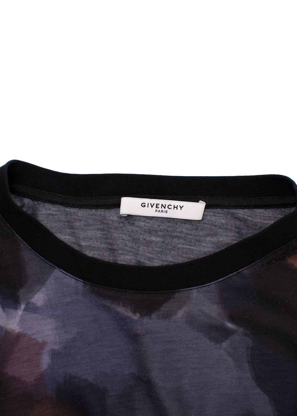 Givenchy Doberman Multicolor Cotton Printed Short Sleeve T-shirt