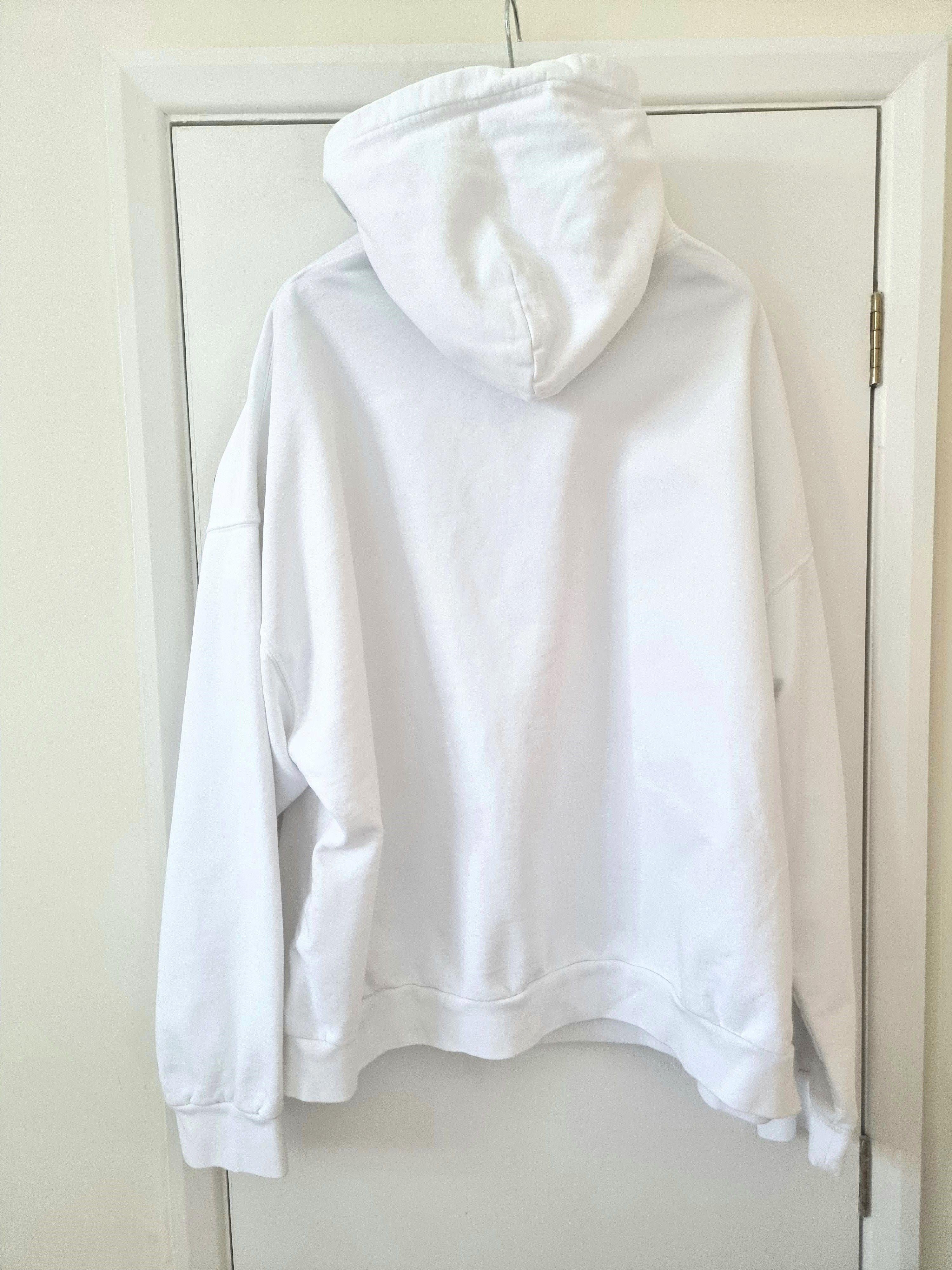 Balenciaga White Cotton Hoodie