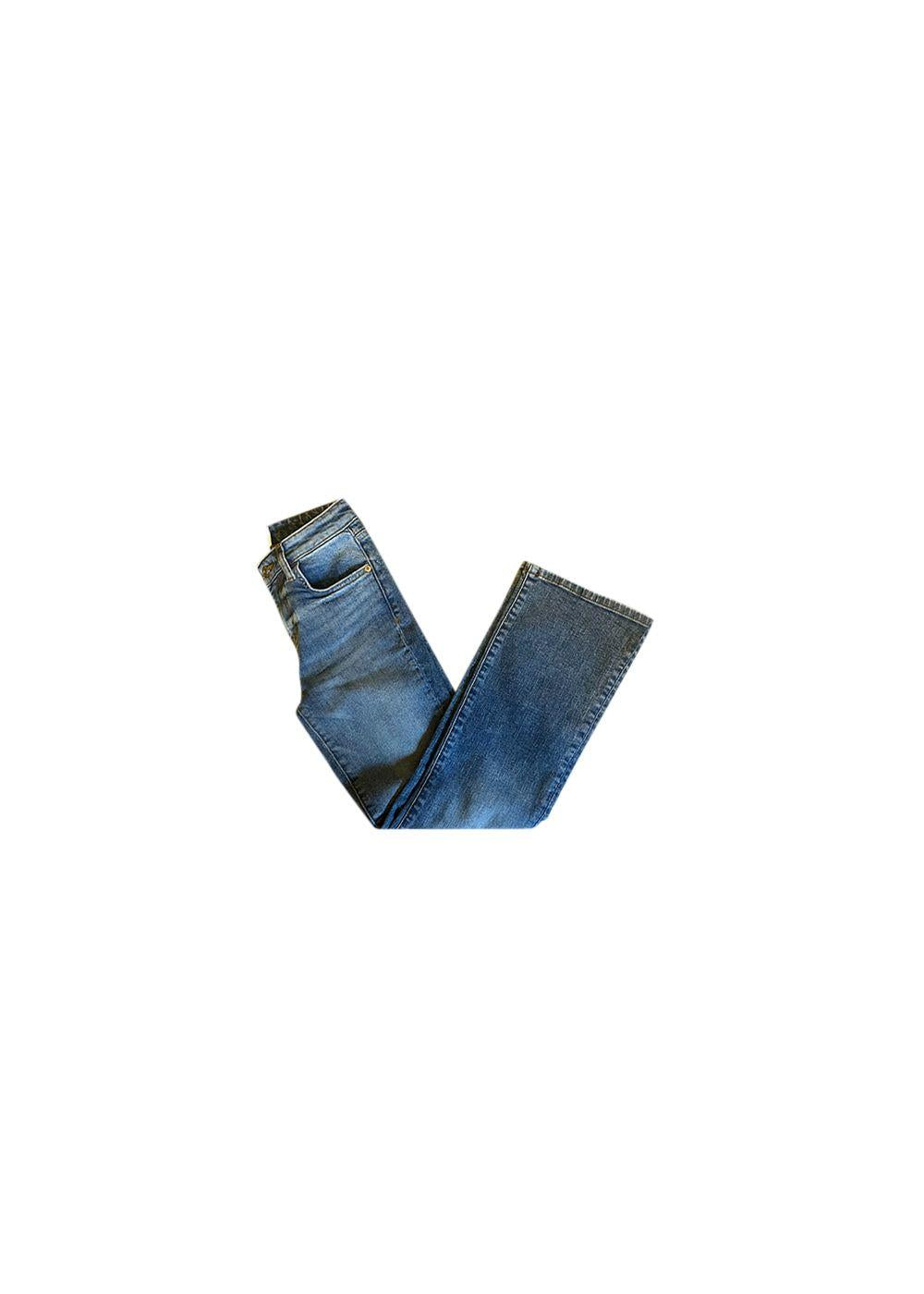 Mid-wash denim Lou cropped kickflare jeans