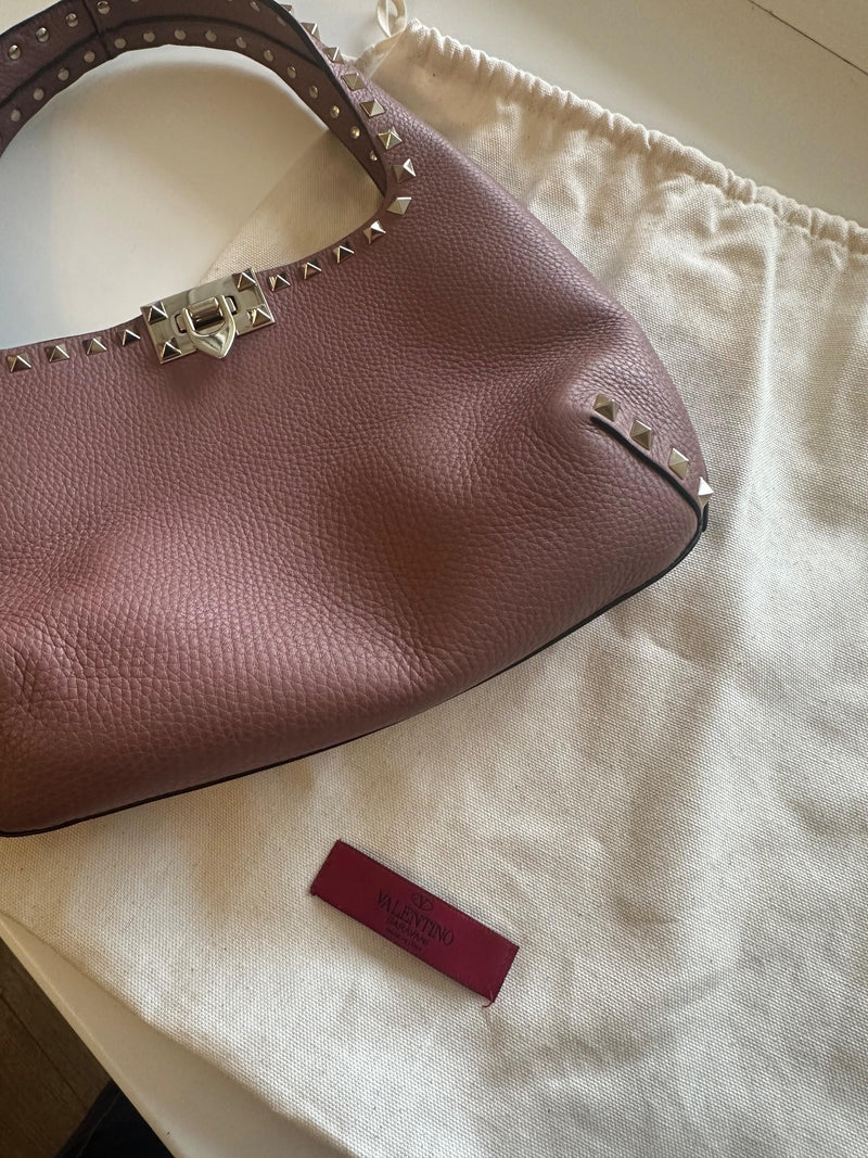 Valentino Pink Rockstud Shoulder  Bag
