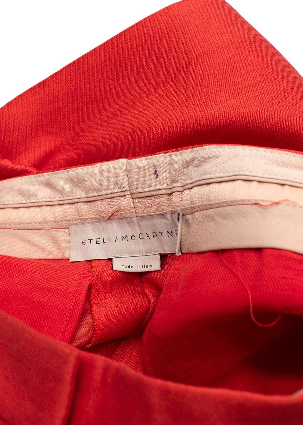 Stella McCartney Orange Embellished Tailored Shorts