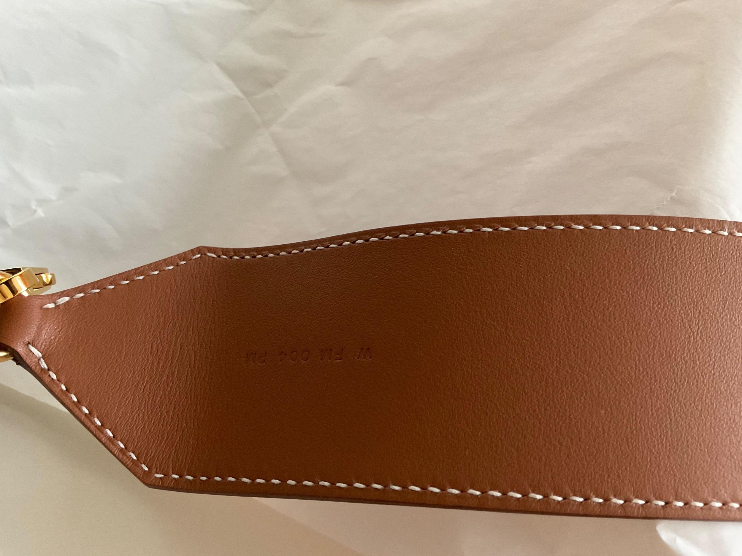 Hermes Gold Kelly Pocket Strap with Gold Hardware
