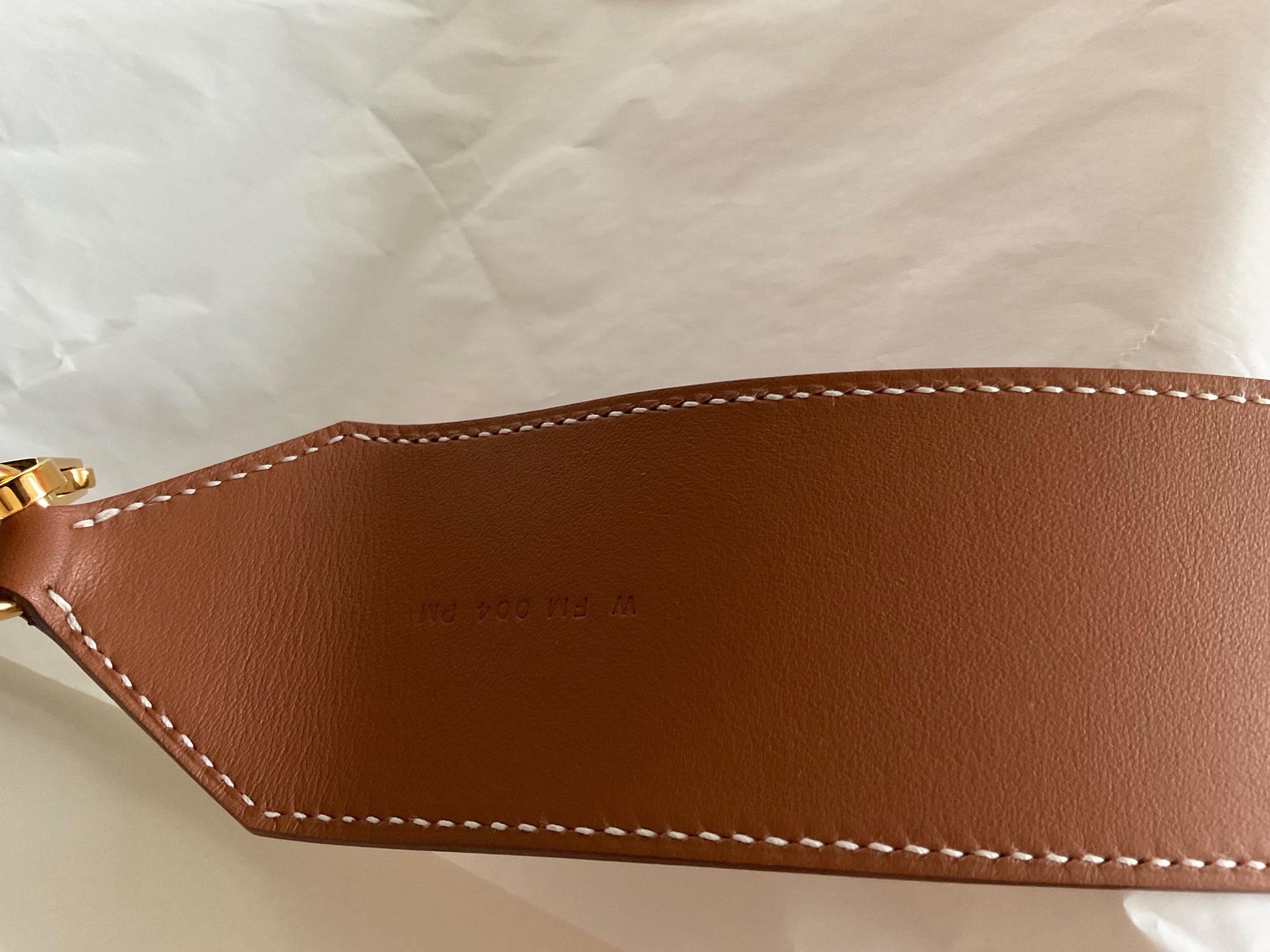 Hermes Gold Kelly Pocket Strap with Gold Hardware