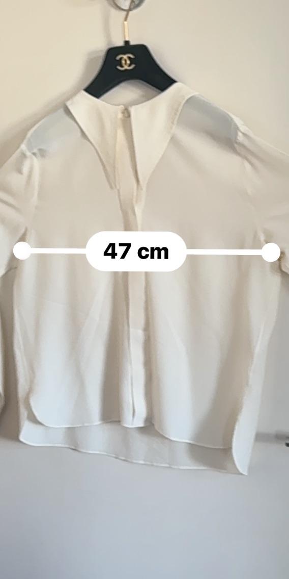 Chanel Cream Silk Button Front Blouse