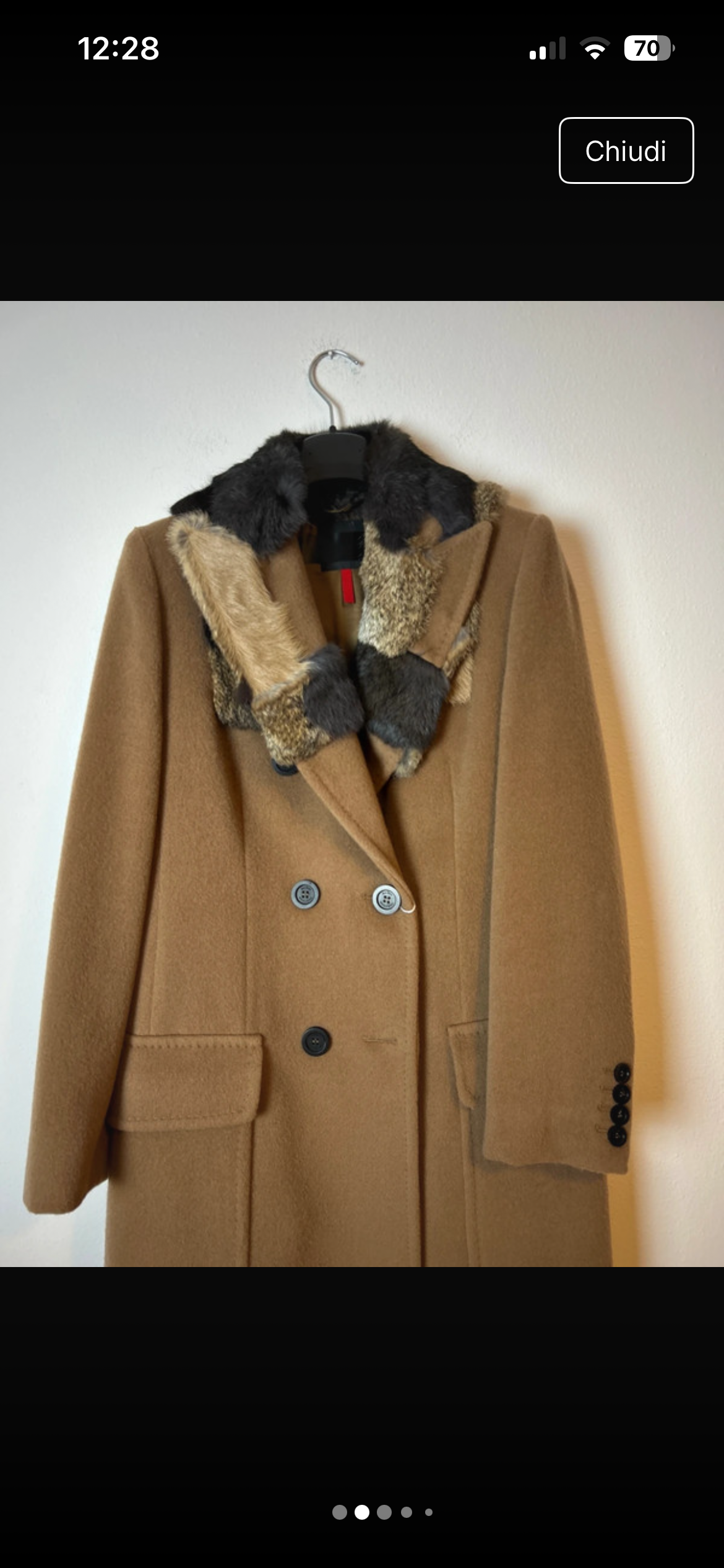 MaxMara Rabbit Collar Camel Coat