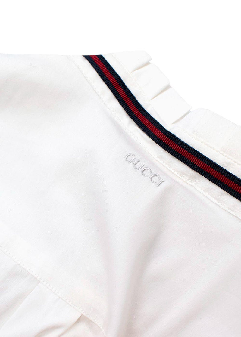 ivory cotton pie-crust collar blouse 10Y