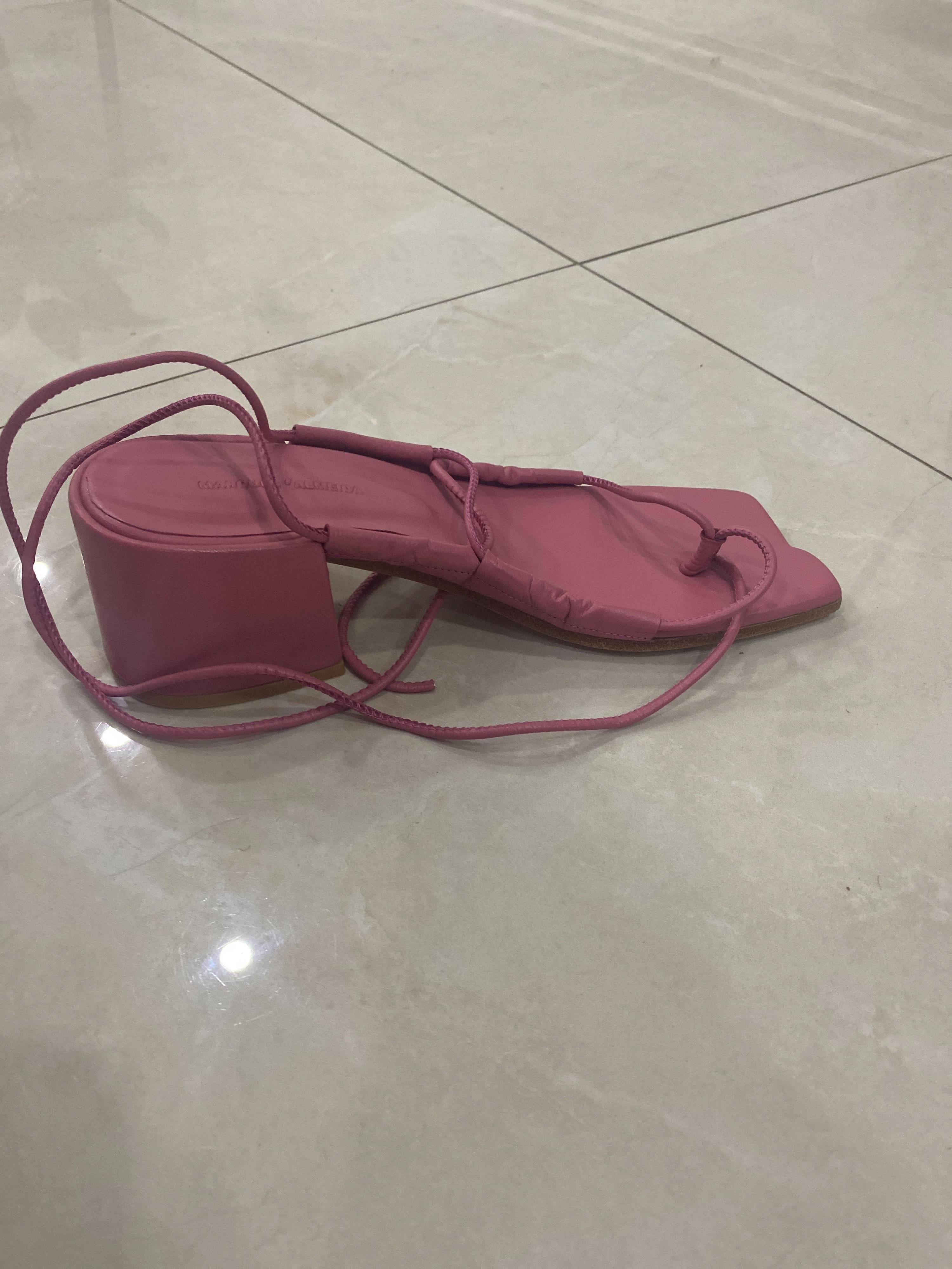Pink Strappy 60 Leather Sandals