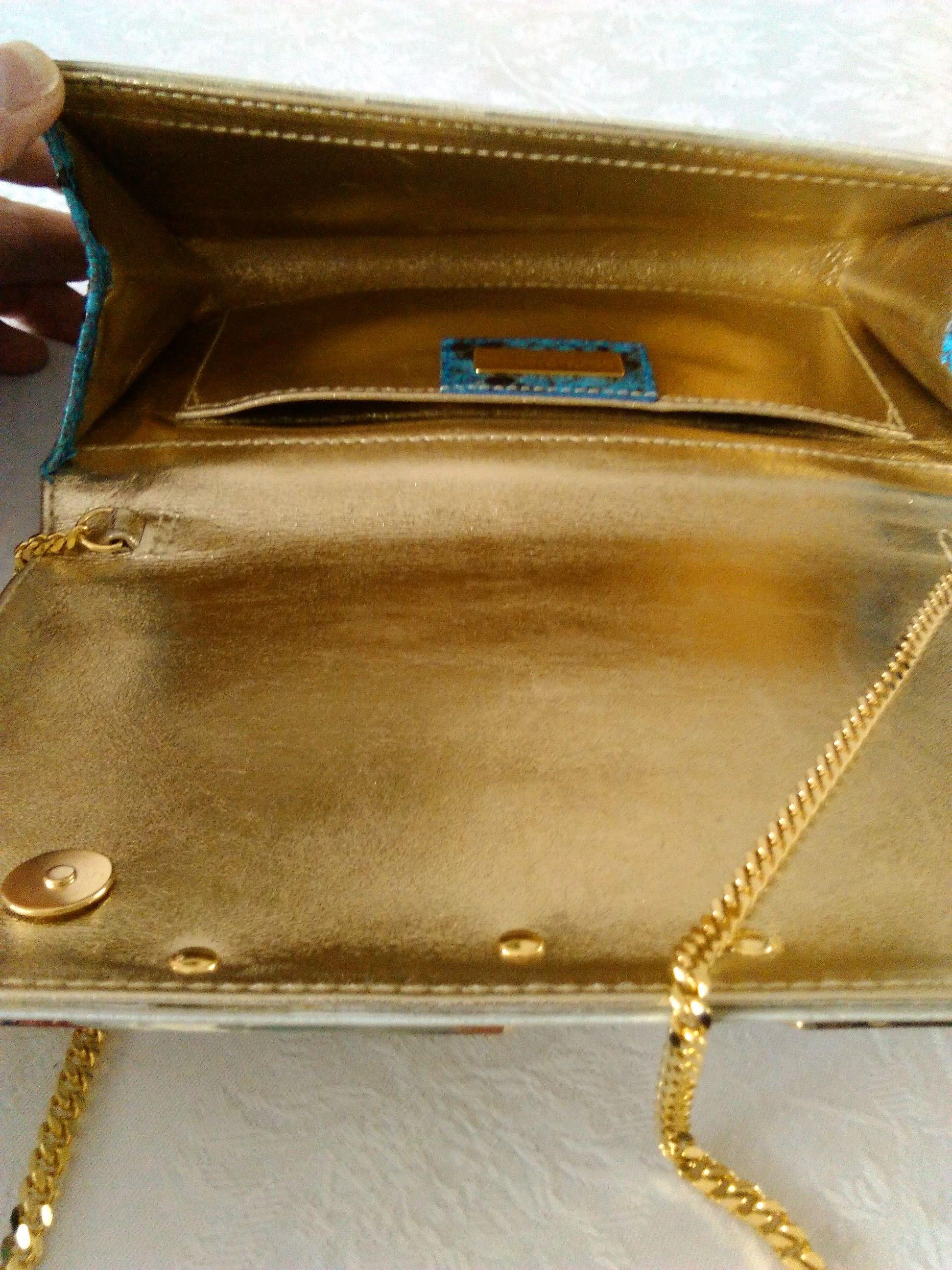 Dolce & Gabbana Python Panelled Epi Leather Clutch