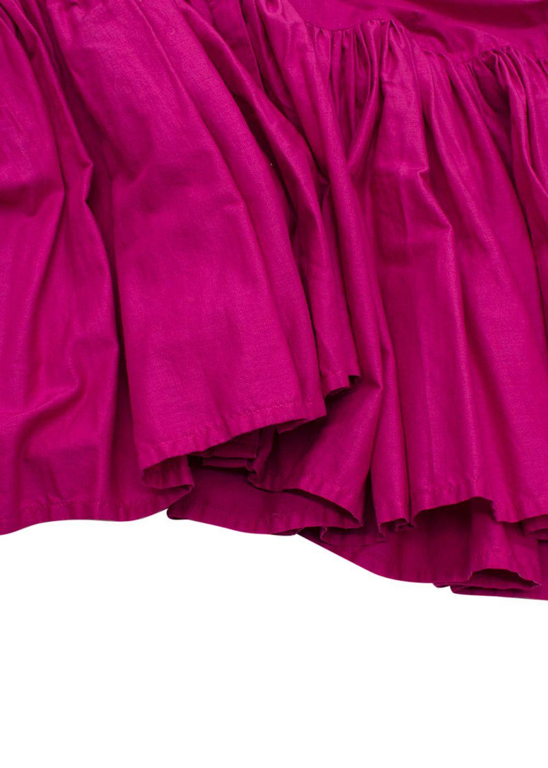 Merlette Pink Tiered Pleated Dress