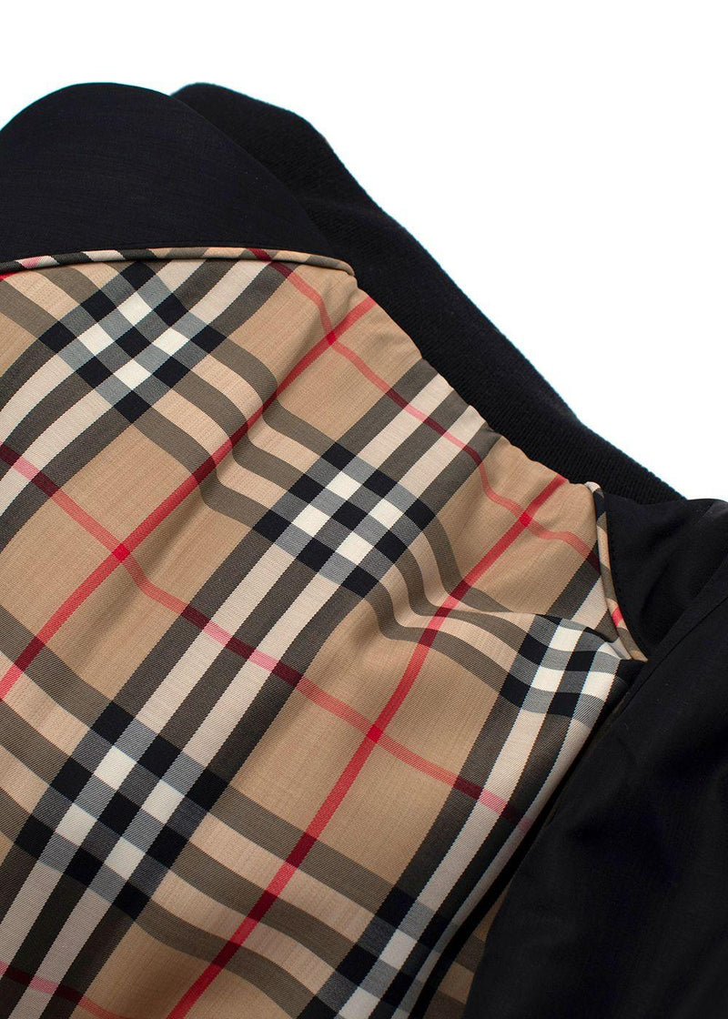 Burberry Brown  Harlington Check Bomber Jacket
