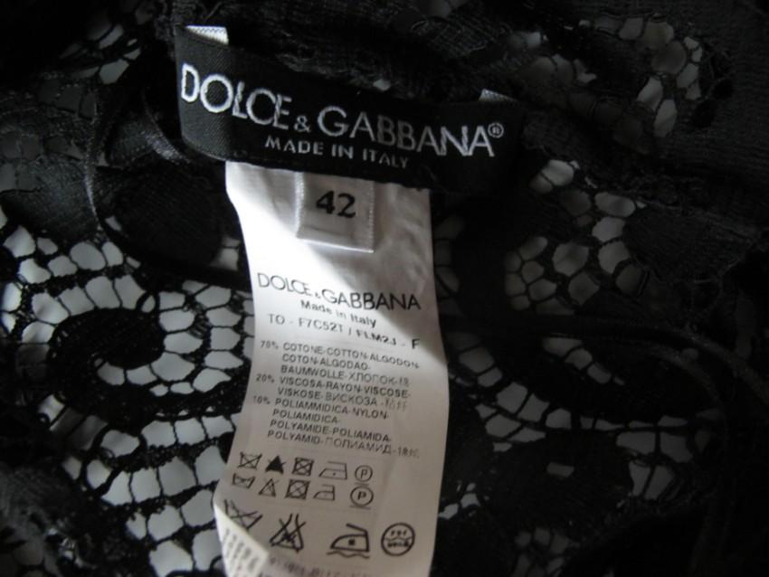 Dolce & Gabbana Black Lace Sheer Top