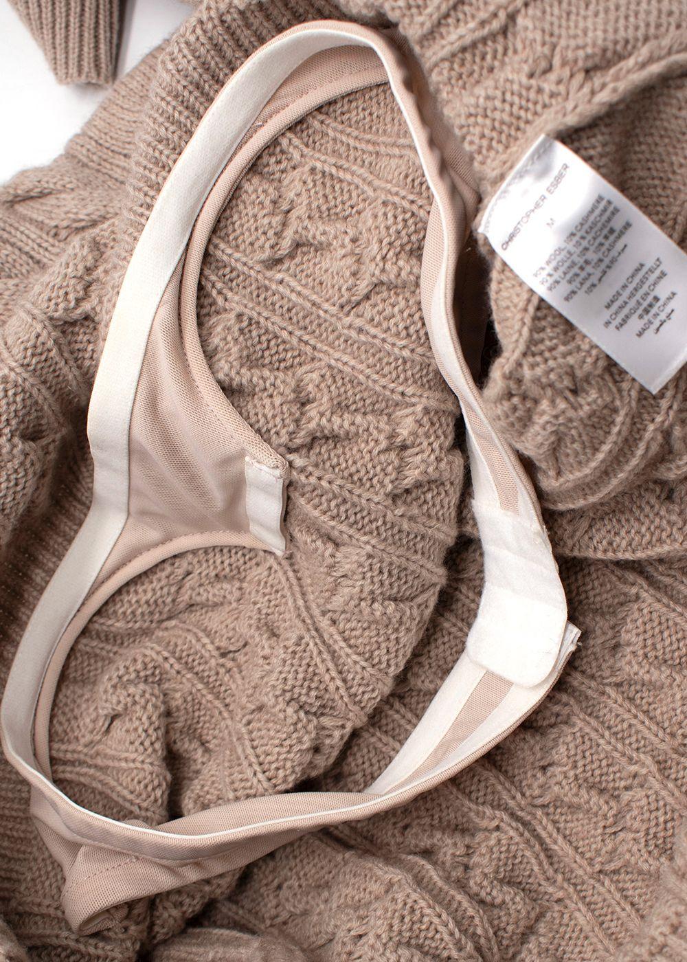 Christopher Esber Cropped Cable-knit Underwired Jumper