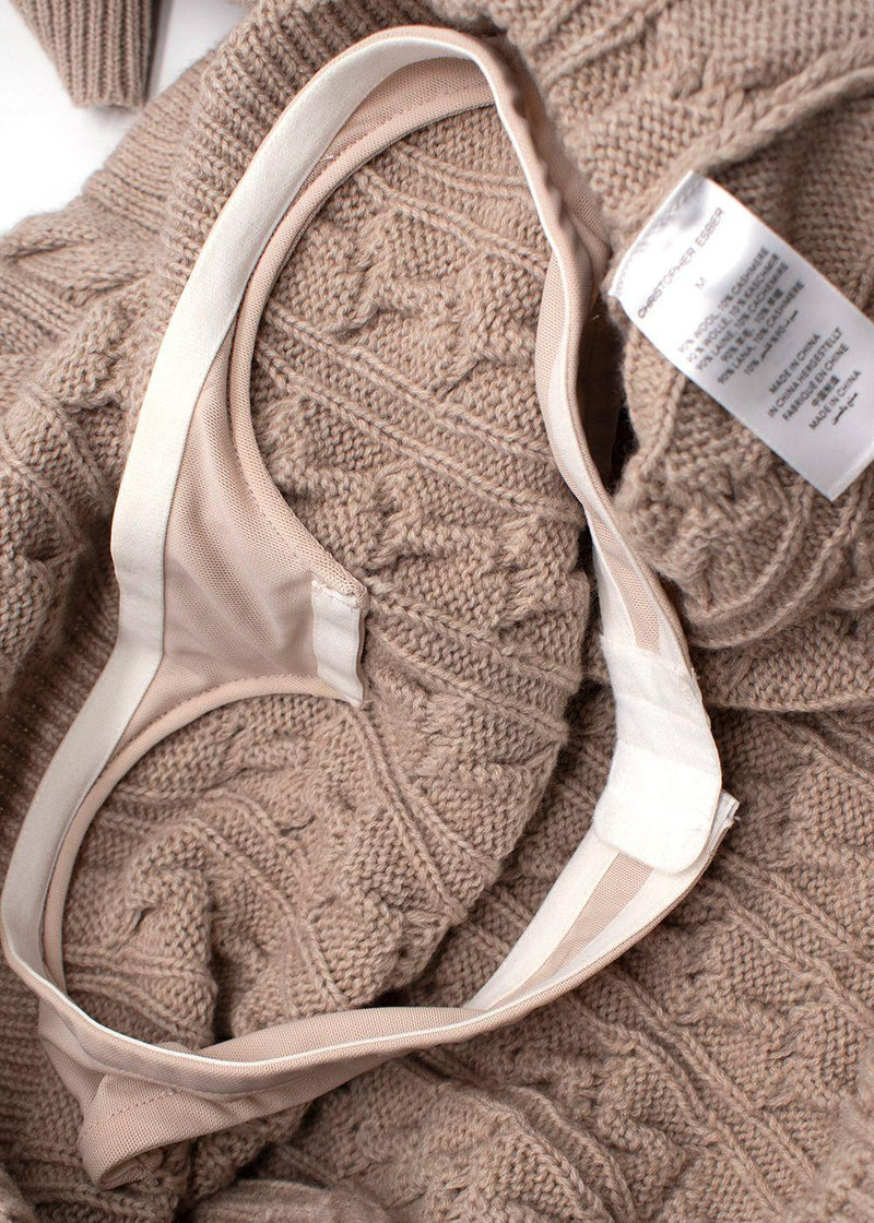 Christopher Esber Cropped Cable-knit Underwired Jumper