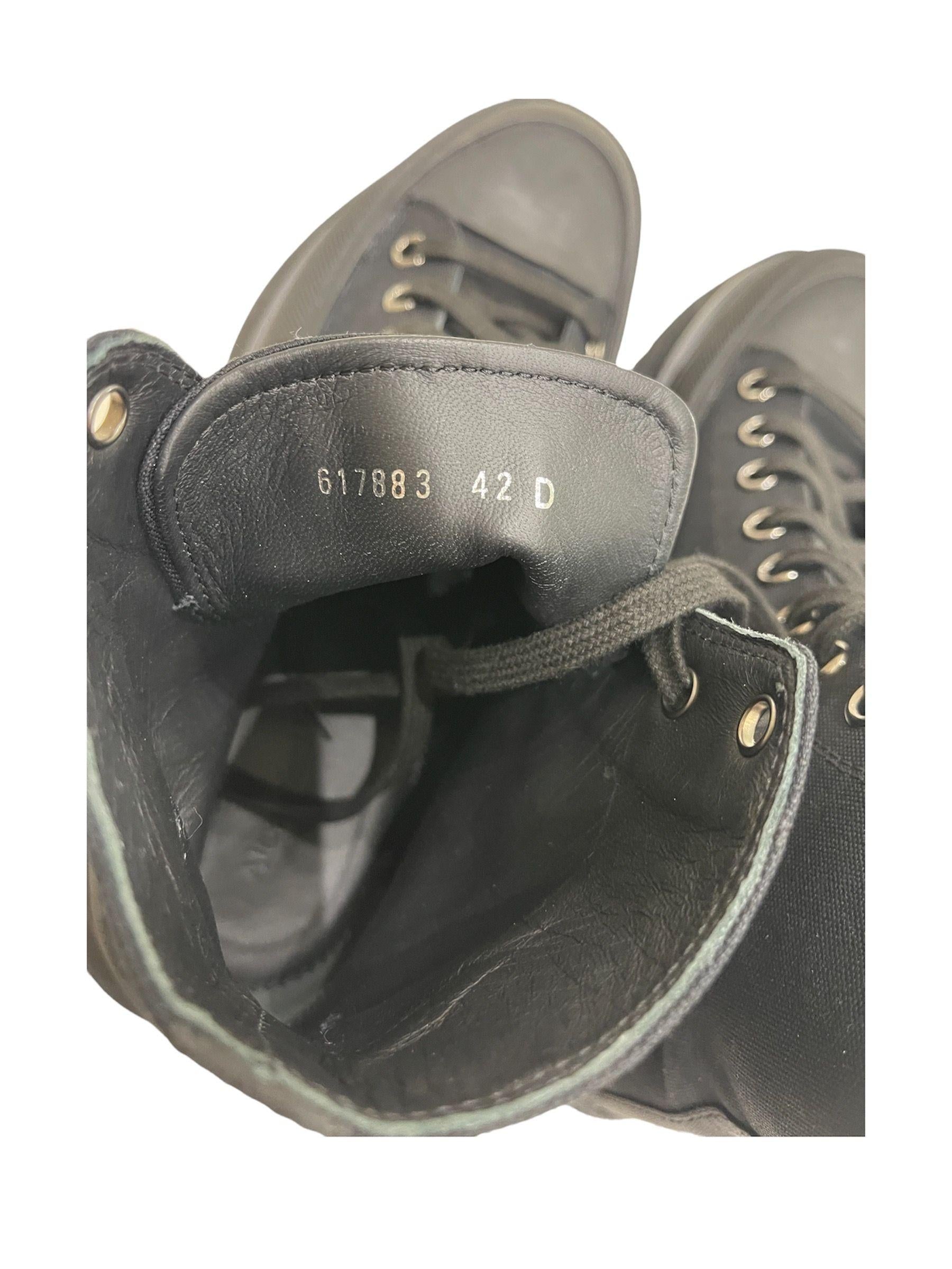 Black Canvas Tread Sneakers