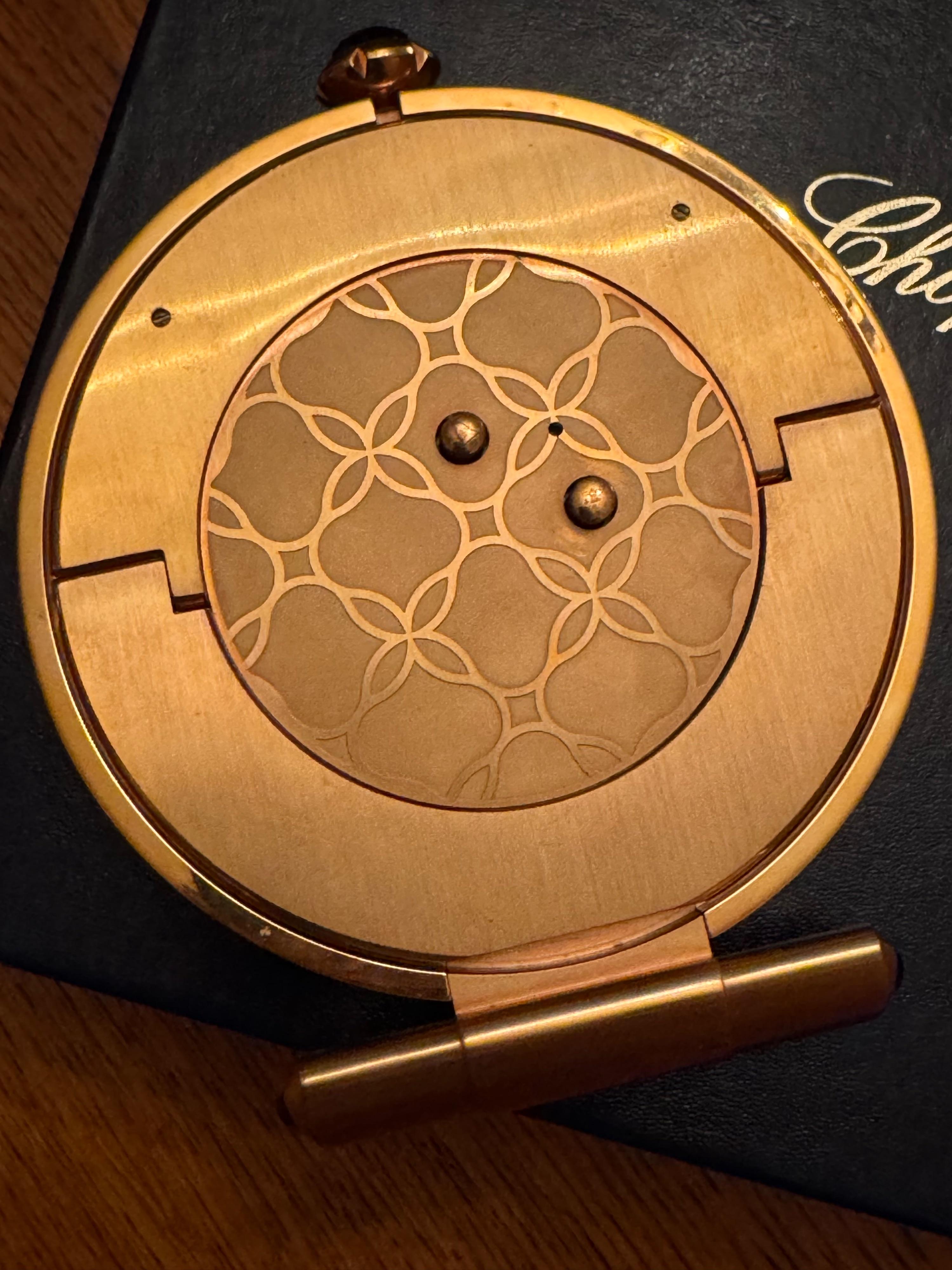 Chopard Imperiale Rose Gold Alarm Clock And Pen