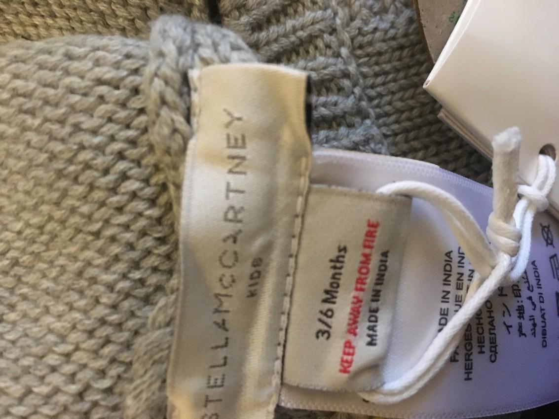 Stella McCartney Grey Organic Cotton & Wool Botties & Hat