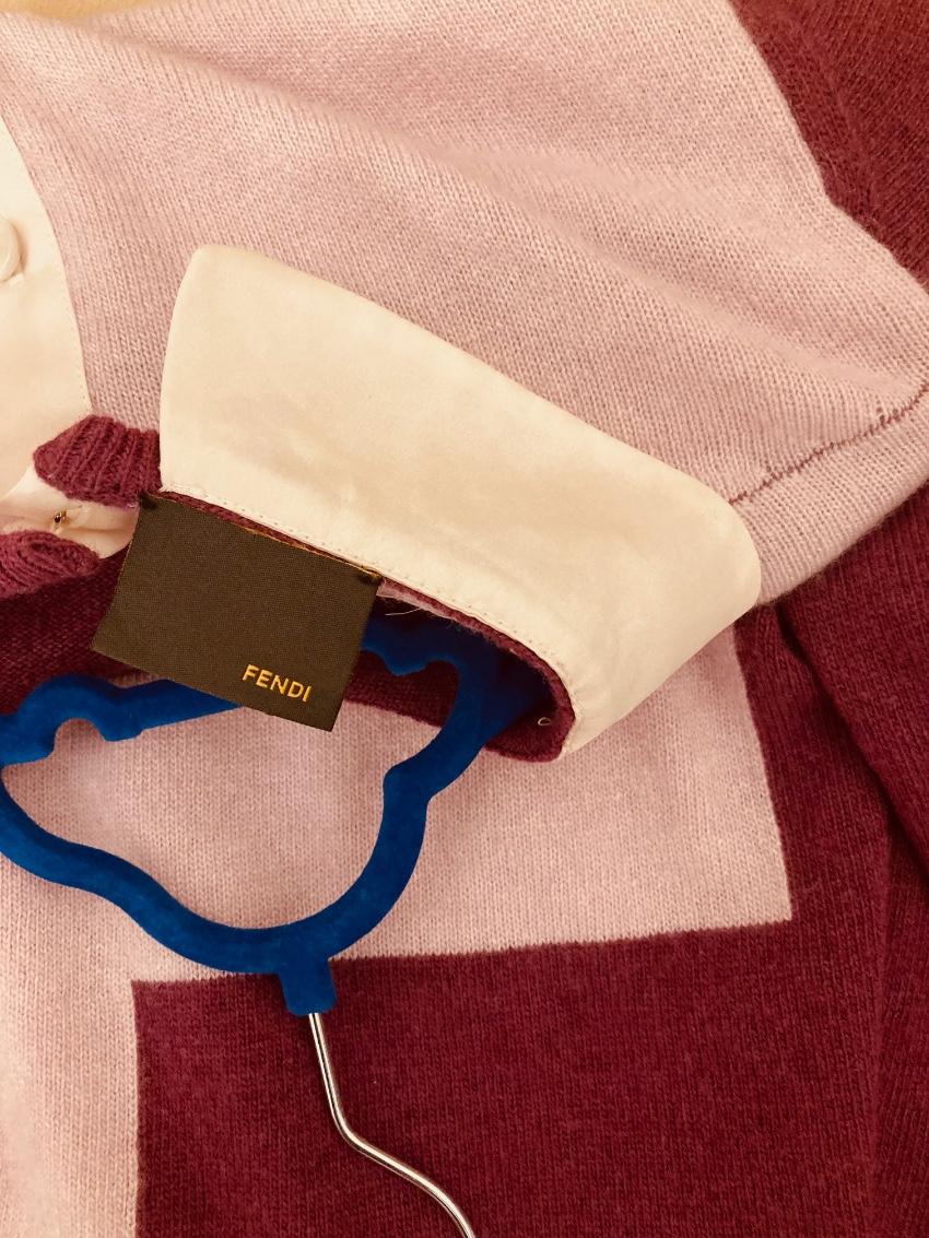 Fendi Kid's Pink Wool & Cashmnere Jumper