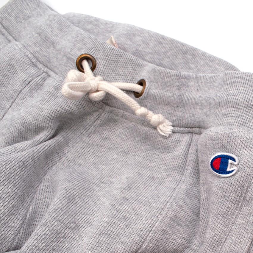Champion Grey Cotton Logo Joggers