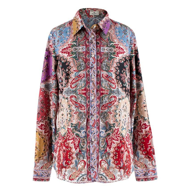 Etro Paisley Print Cotton Slim Fit Shirt
