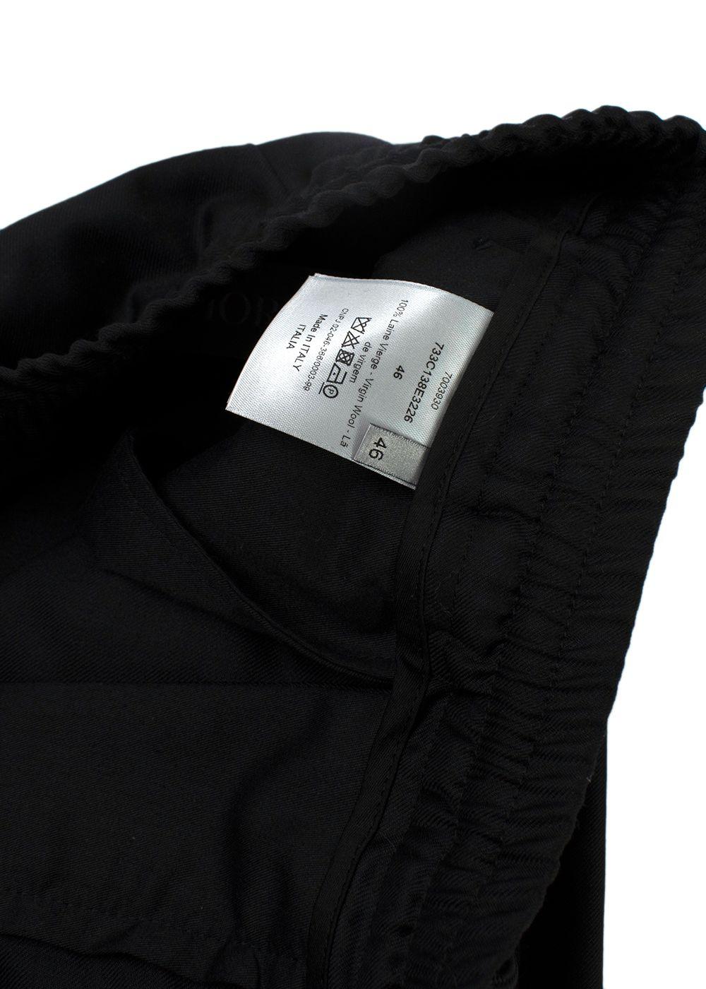 Dior Homme Black Virgin Wool Joggers