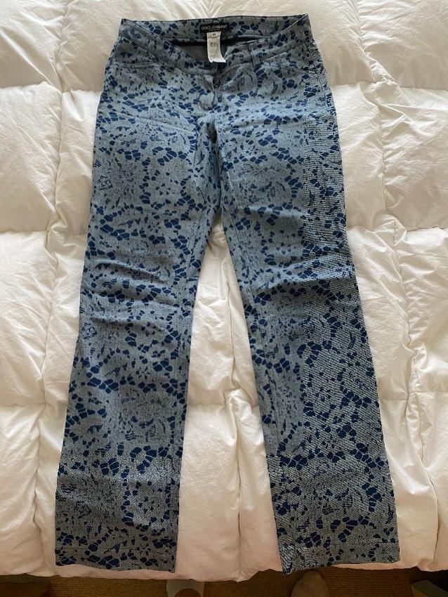 Dolce & Gabbana Lace Print Jeans