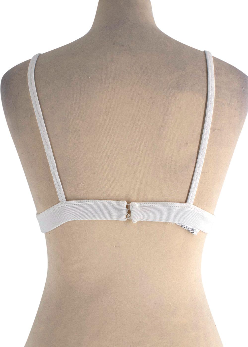 Prada White Cotton Bralette