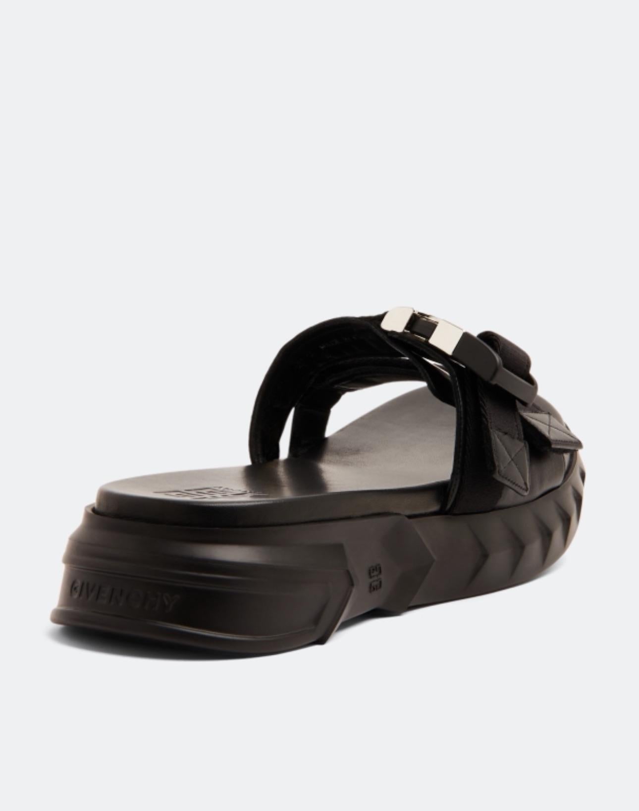 Givenchy Black Leather Marshmallow Sandals