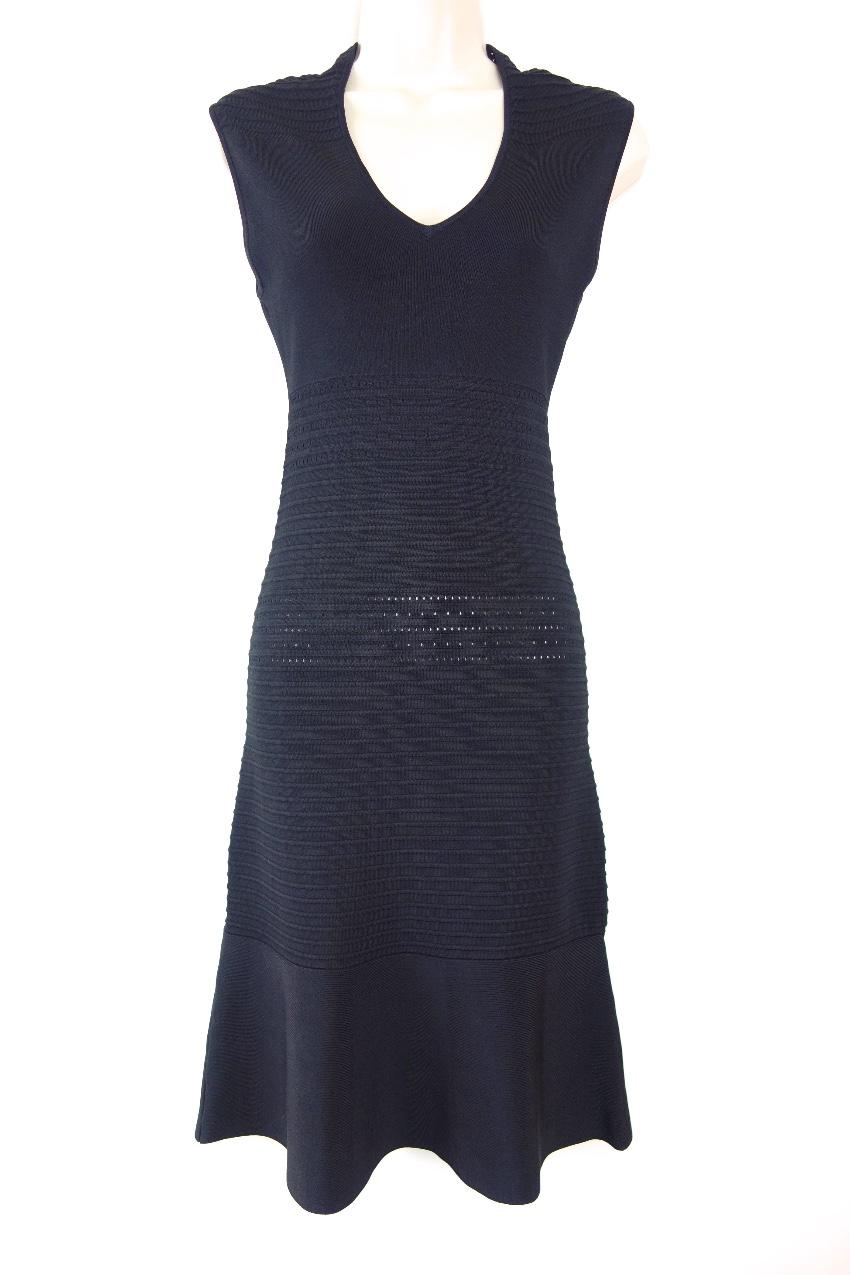 Michael Michael Kors Black Stretch-Knit Sleeveless Dress